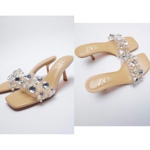 NEW ZARA VINYL HEELS